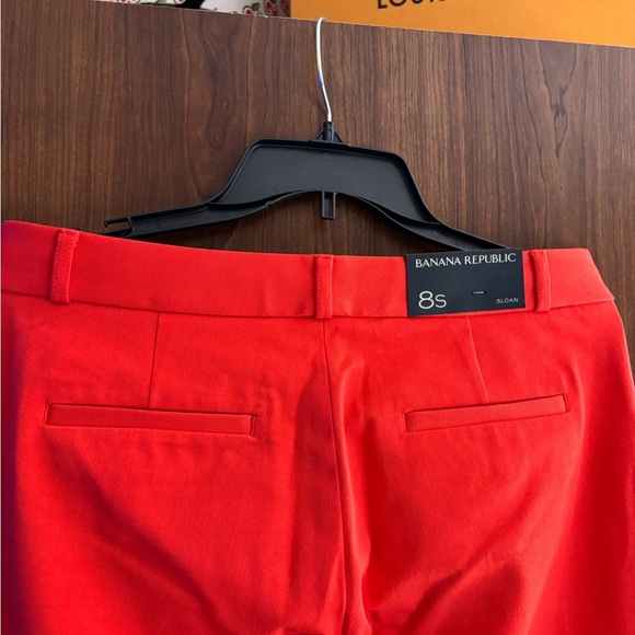Banana Republic Size 8S Vibrant Red Women's Pants Ankle Length - Picture 12 of 14